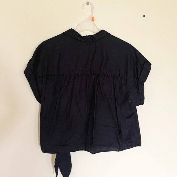 Old Navy Black Wrap Blouse - Picture 2 of 3